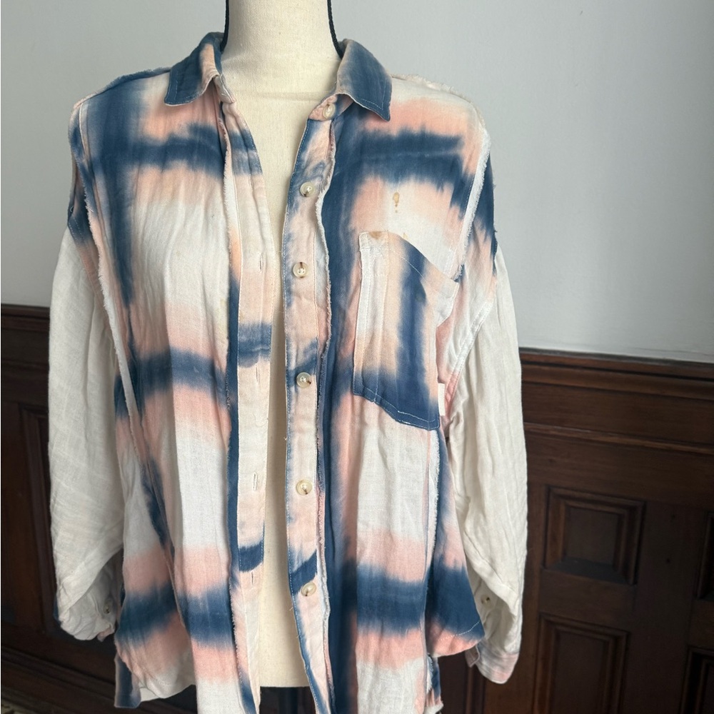 We The Free Pink and White Fabric Accent